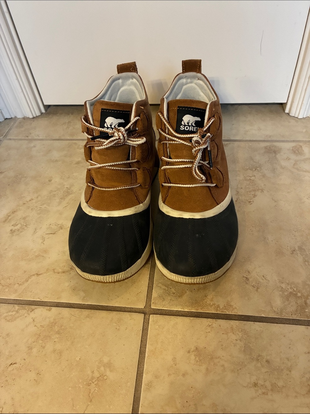 Sorel Women’s Brown and Black Waterproof Rain Boots